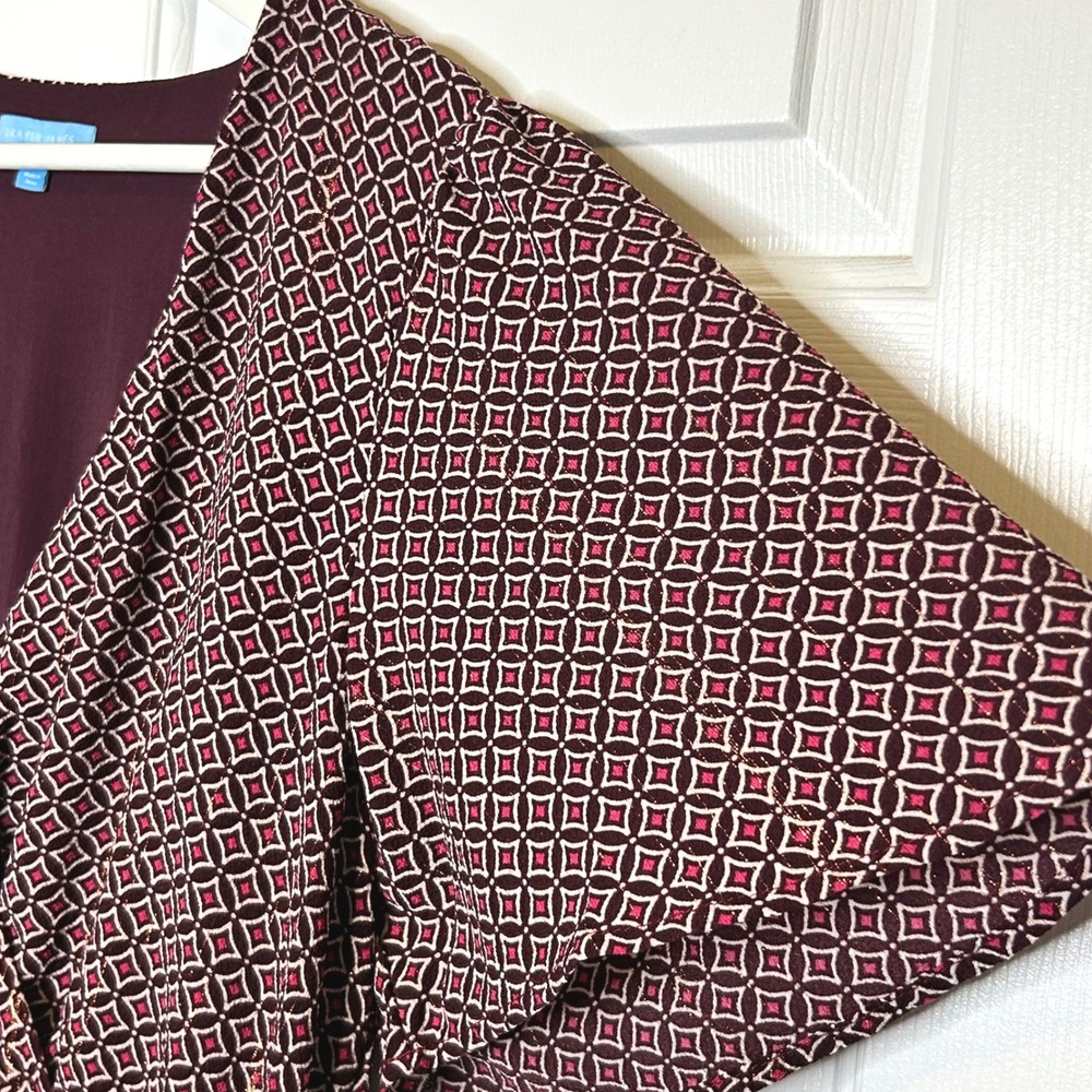 Draper James Flutter Sleeve Fit & Flare Dress Medium - Picture 3 of 8